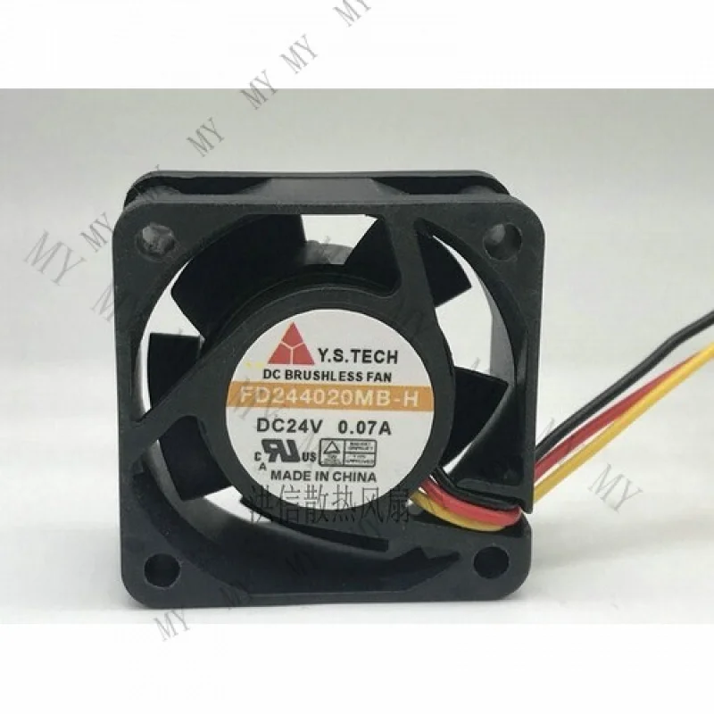 

TT 1 PCS for Y.S.TECH Fan FD244020MB-H DC 24V 0.07A 4020 4 cm 3 wire cooling fan
