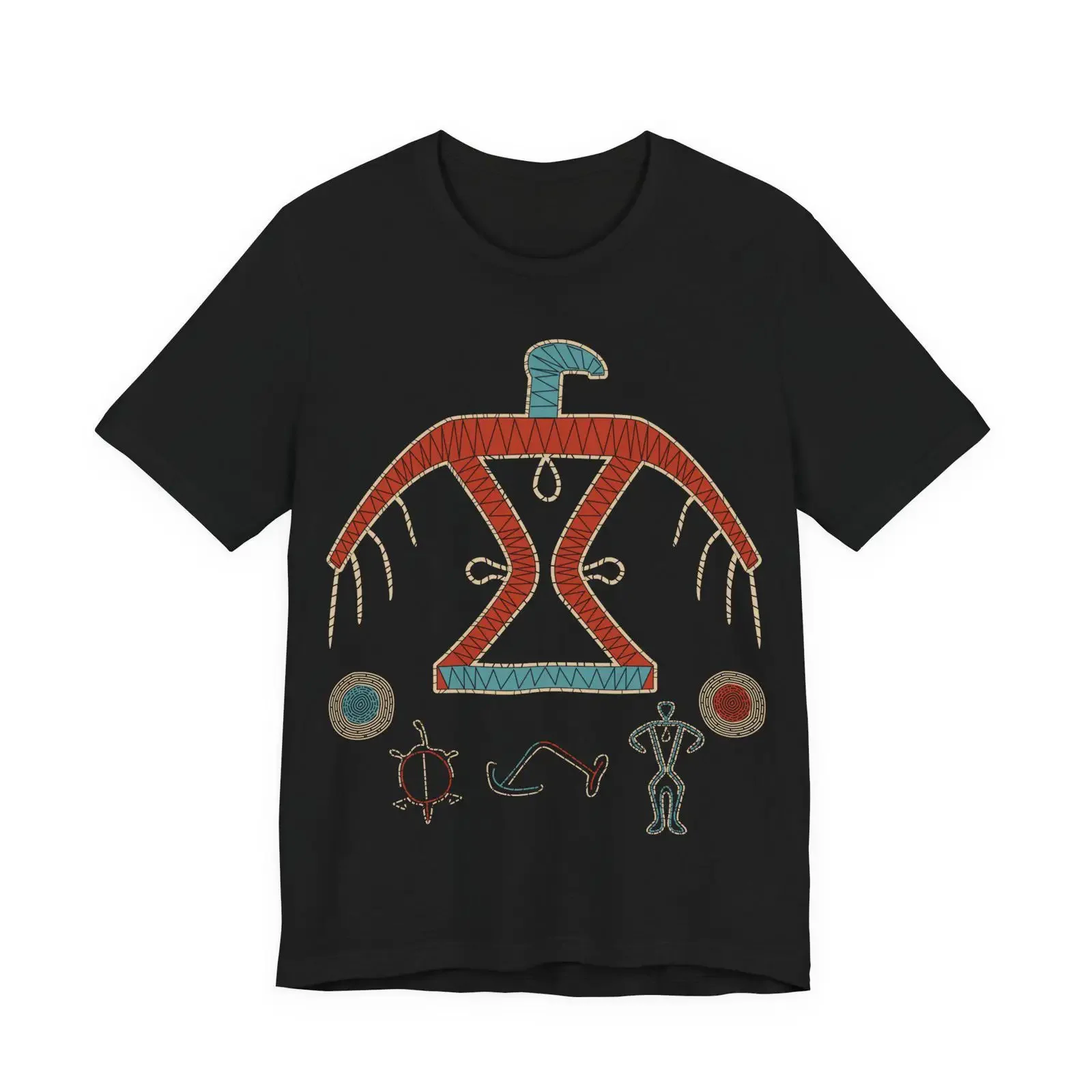 Thunderbird T Shirt Indigenous Myth Symbol Abstract Universe  vintage Washed homme Unisex Stylish Slightly Stretched graphic