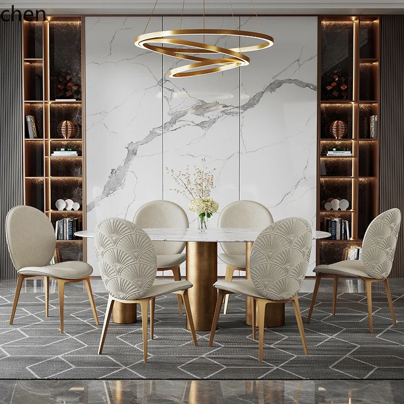 

PYH Home Dining Chair Simple Modern Hotel Restaurant Backrest Chair Model Room Meeting Chair