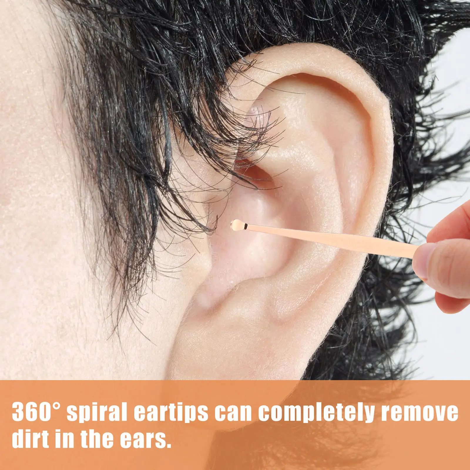 1Set Spiral Massage Ear Pick Earwax Removal Spoon for Safe Gentle Ear Canal Cleaning Comfortable Smooth Design Portable Travel