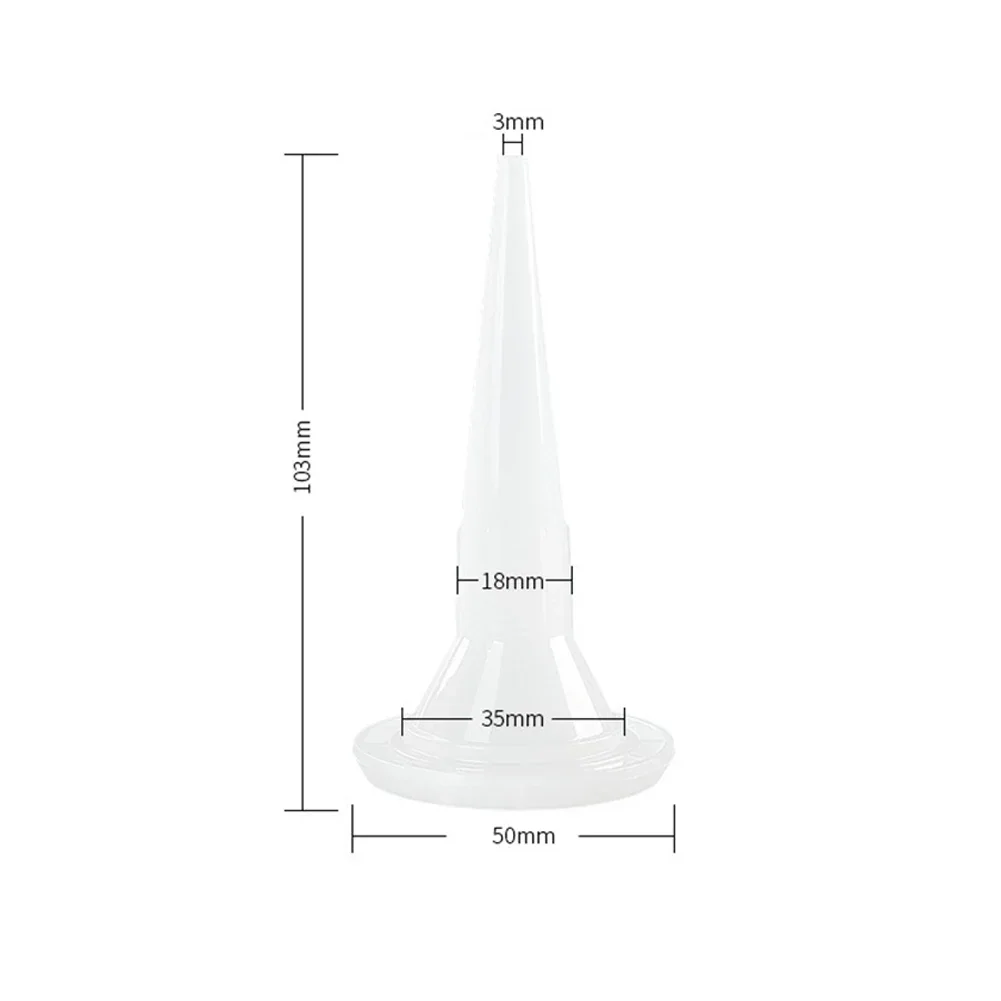 Universal Calafetagem Bico, Cola Estrutural, Plástico, Tip Boca, Home Improvement, Ferramentas de Construção, 5pcs