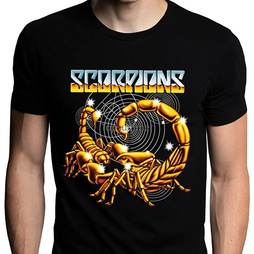 Men T Shirt Novelty O Neck Tops Scorpions Band Rock Metal Music Logo Men'S T Shirt