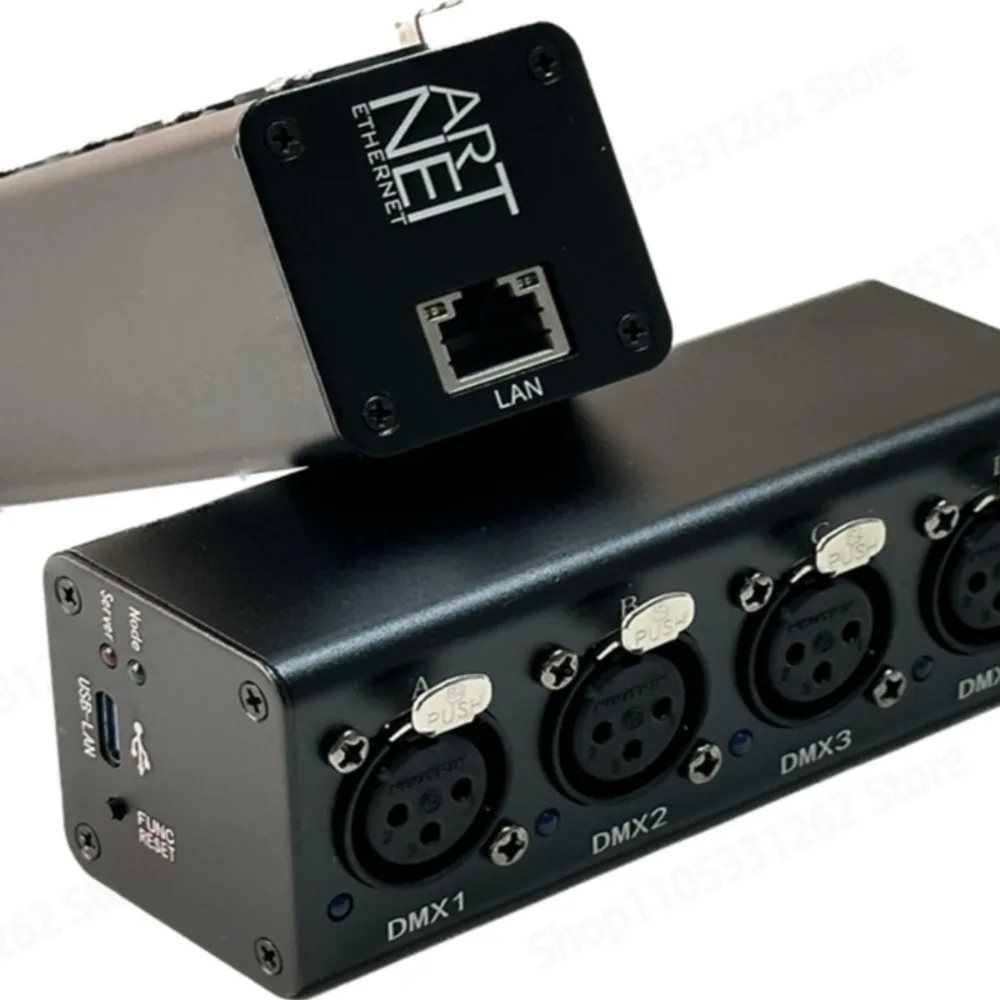 Portable ART-NET Lighting Controller 4 Universe DMX512 Bidirectional 2048 Channels Built-in USB