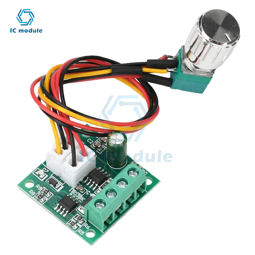 PWM DC Bürstenmotor Drehzahlregler DC Motorregler Steuermodul DC 1,8 V 3 V 5 V 6 V 12 V 2 A Drehzahlregler