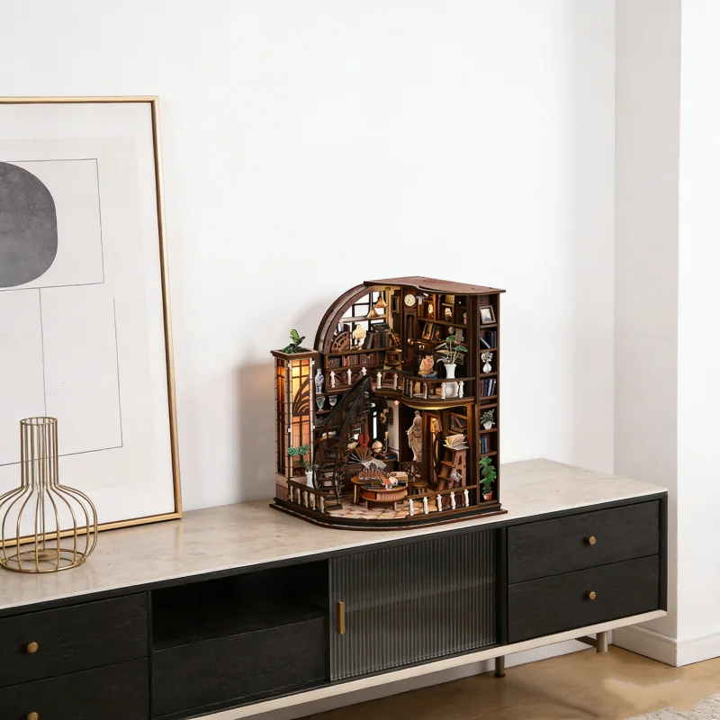 

OUZEY 3D Wooden Bacchus Study DIY Assembly Model Desktop Decoration Creative Toy Gift Box Suitable For Teenagers