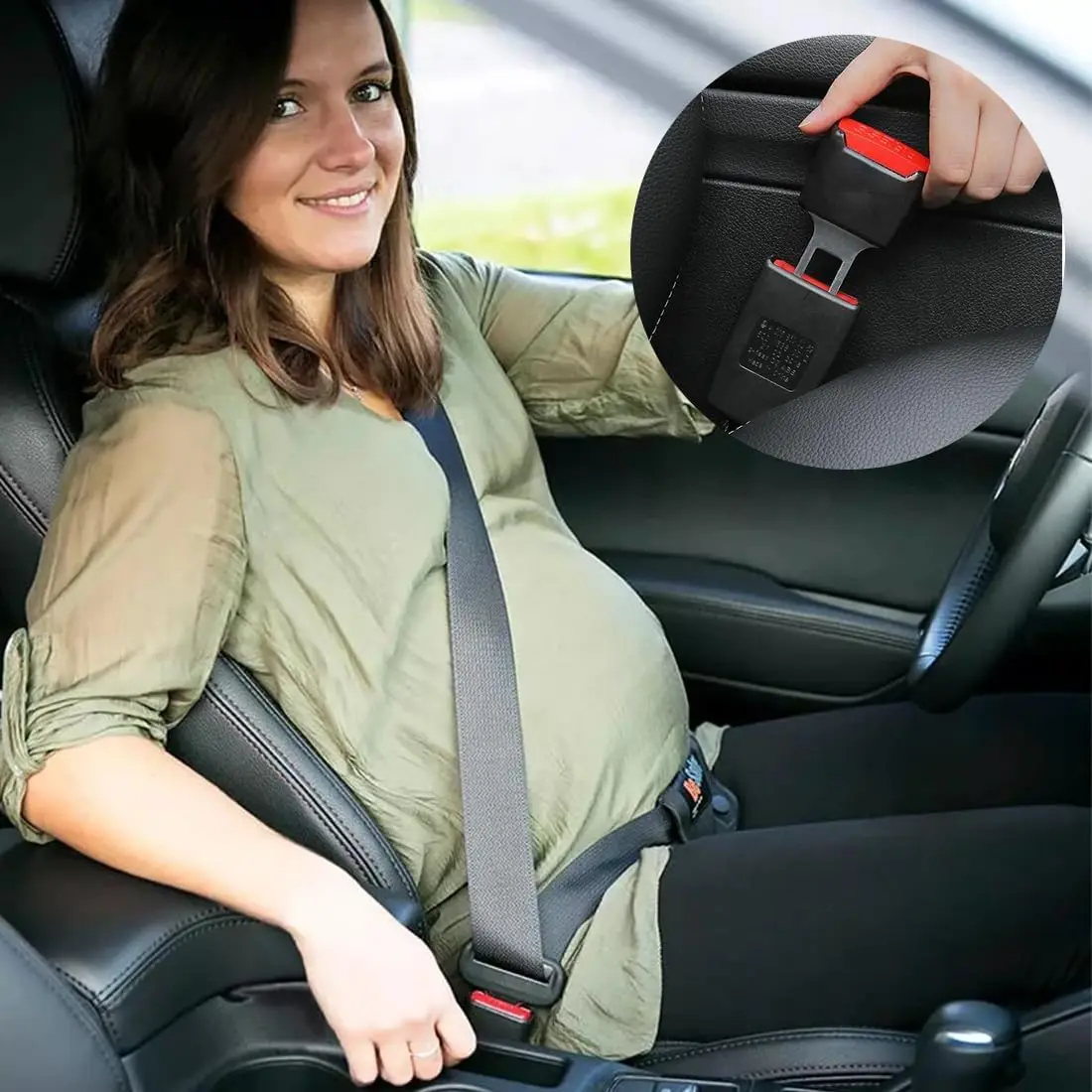 2PC Car Seat Belt Clip Extender Safety Seatbelt Lock Buckle Plug Thick Insert Socket Extender Safety Buckle Seat Belt Accessorie
