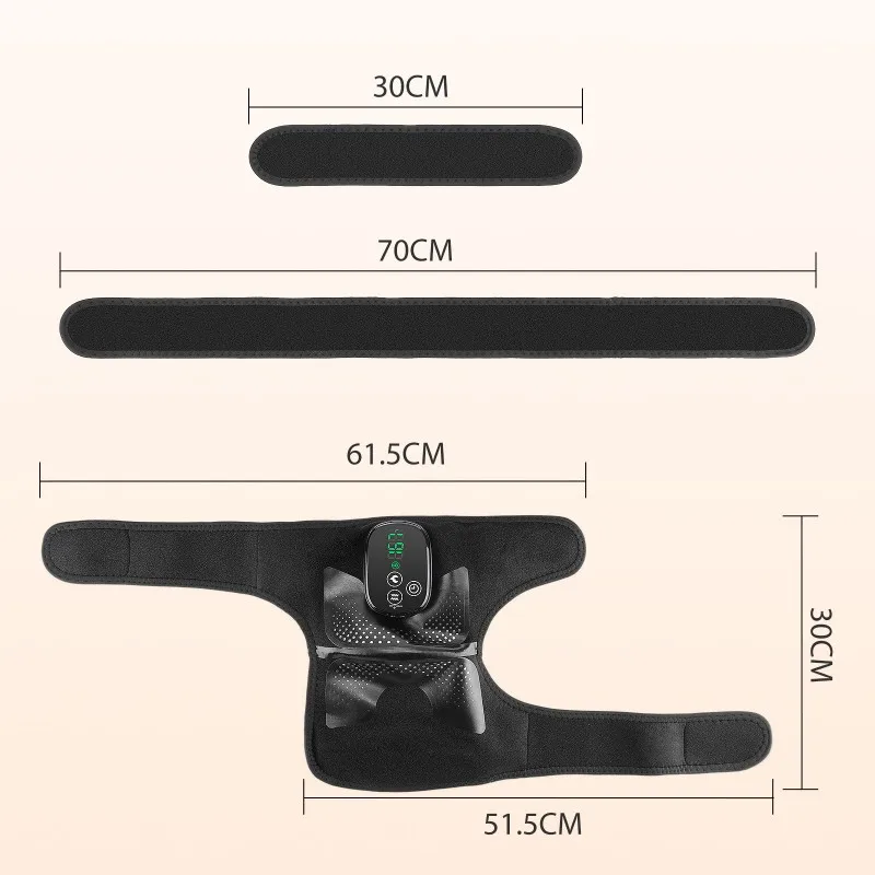 A36T-Cordless Heated For Knee Massager With Vibration, For Knee Brace Wrap Heating Function Shoulder Brace Design