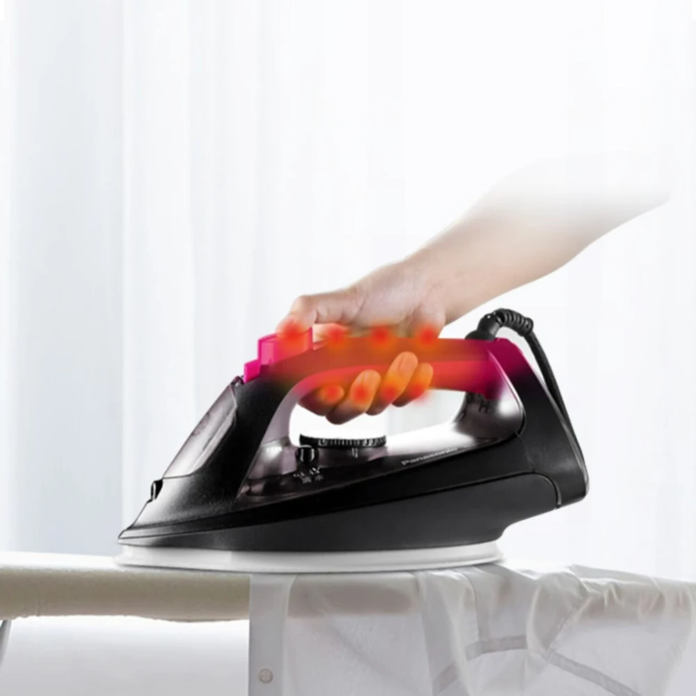 Steam Iron for Clothes, 2000W Rapid Even Heat, Portable Steam-Dry & Steam Iron - Non-Stick Ceramic Soleplate Home Steam Iron