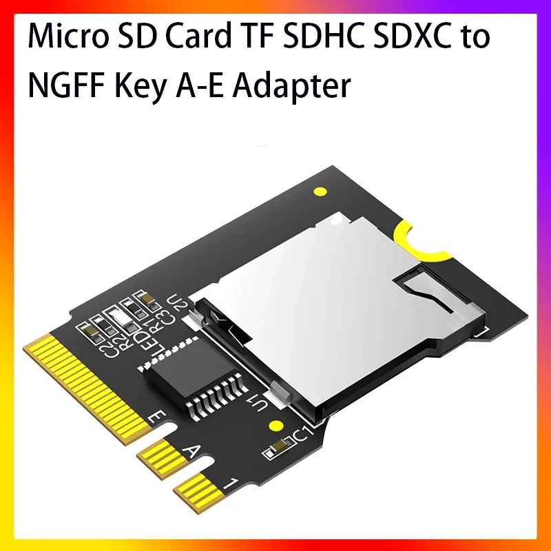 Micro SD Card TF SDHC SDXC to NGFF Key A-E Adapter Supports M.2 Key A/E In Format 2230.2.No Drivers Needed Laptop Adapter.