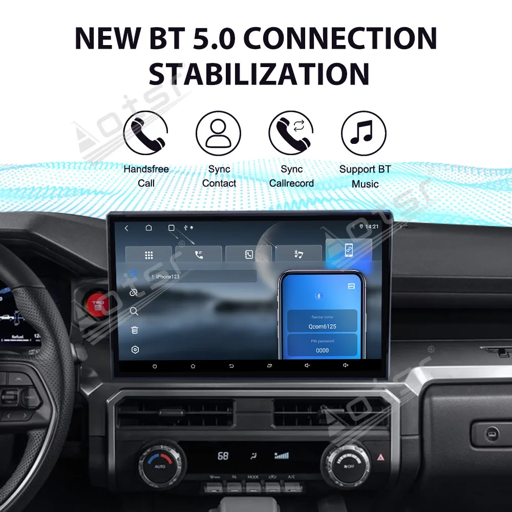 Multimedia Android Auto Wireless Carplay For Toyota Tacoma 4Runner 2024 2025 Car Radio GPS Navigation Stereo Receiver Head Unit