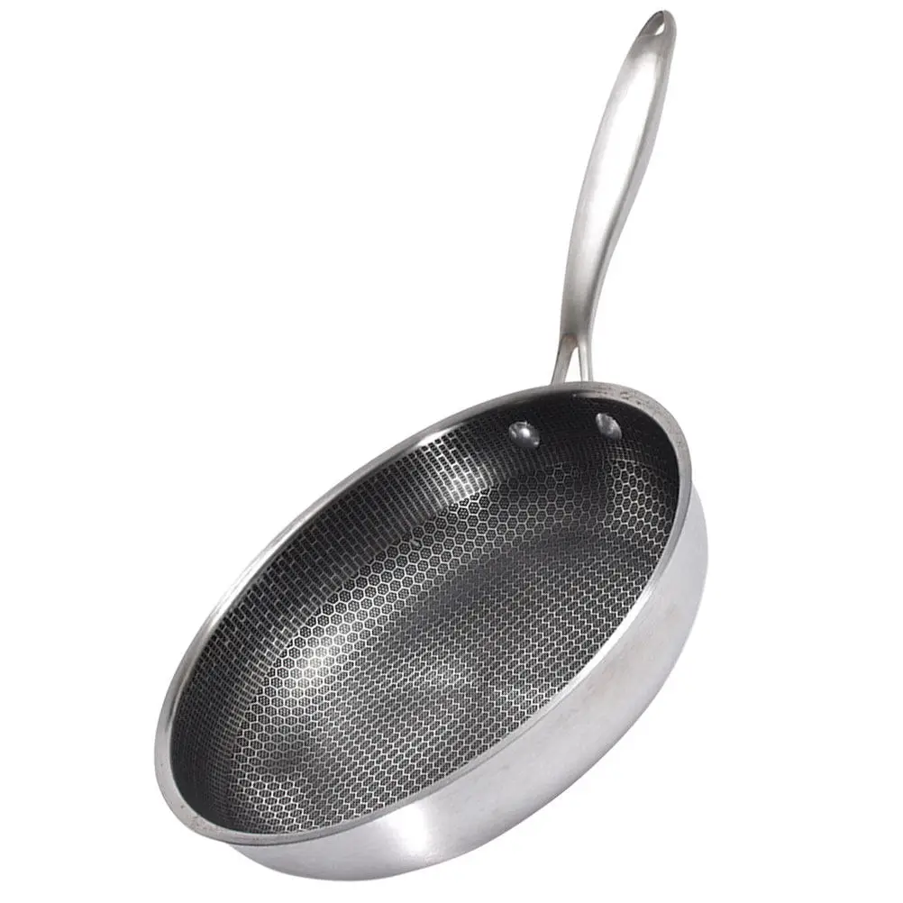

Stainless Steel Pancake Pan 26Cm Uniform Heating Suitable for Egg Steak Vegetables Gas Electric Stove Kitchen Cookware