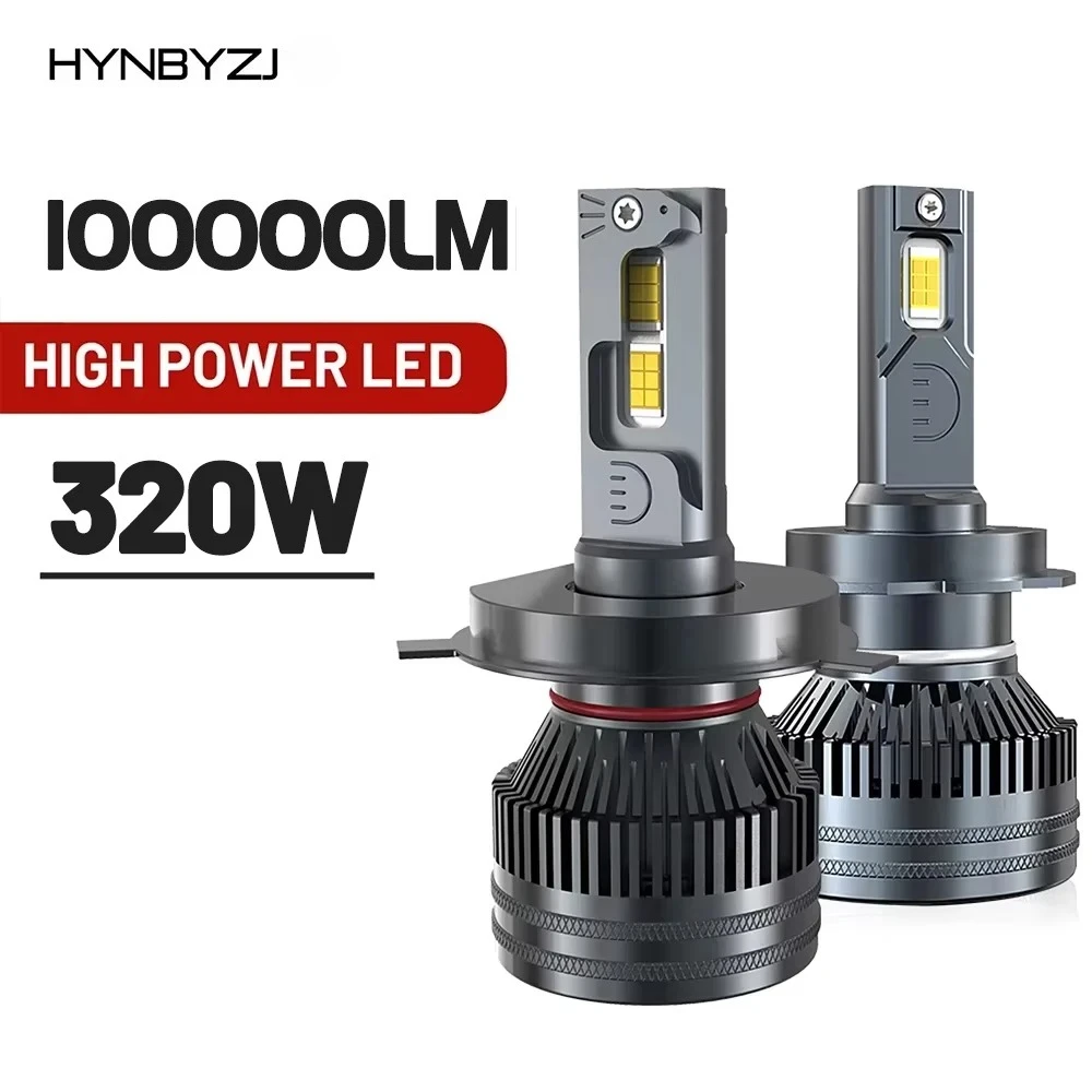 HYNBYZJ H7 Led Headlights 100000LM H1 H4 H8 H9 H11 HB3 HB4 HIR2 LED Bulb 9005 9006 9012 320W 6000K Turbo Lamp CSP Chip Car Light