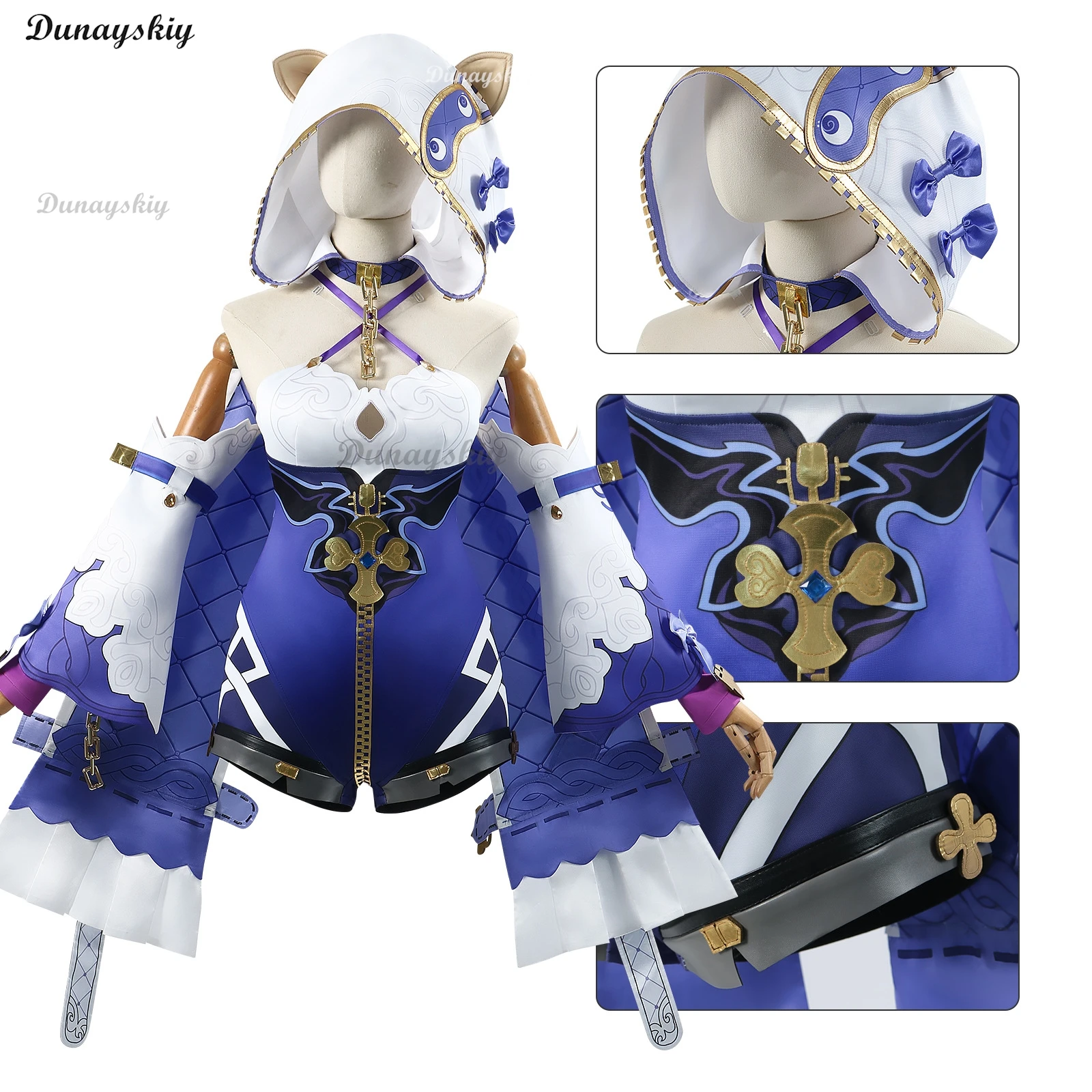 Theresa Apocalypse Cosplay Game Honkai Impact 3 Costume Accessories Wig Props Set Christmas Convention Party Carnival Customized