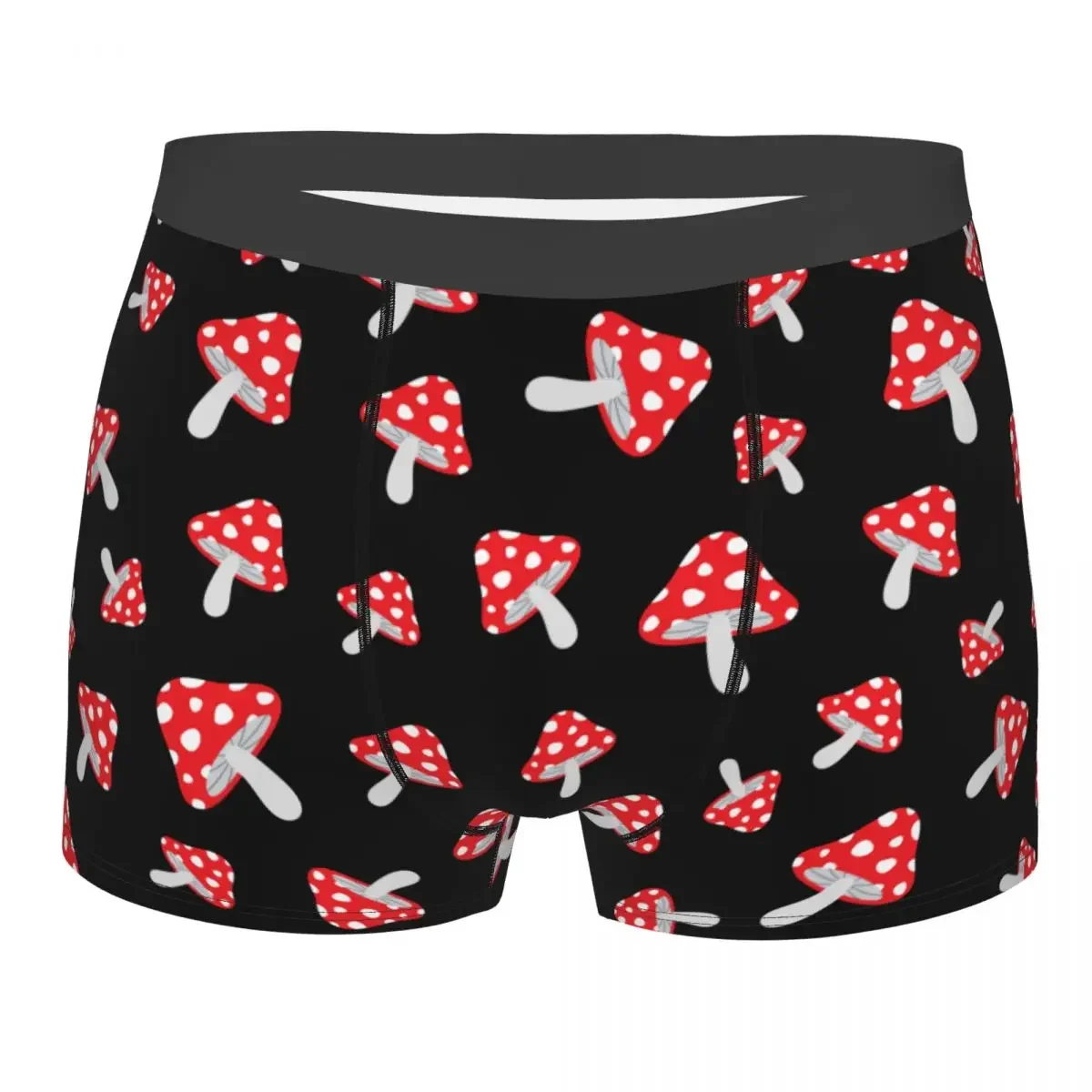 

Men Cute Cartoon Forest Mushrooms Boxer Shorts Panties Breathable Underwear Homme Novelty Underpants