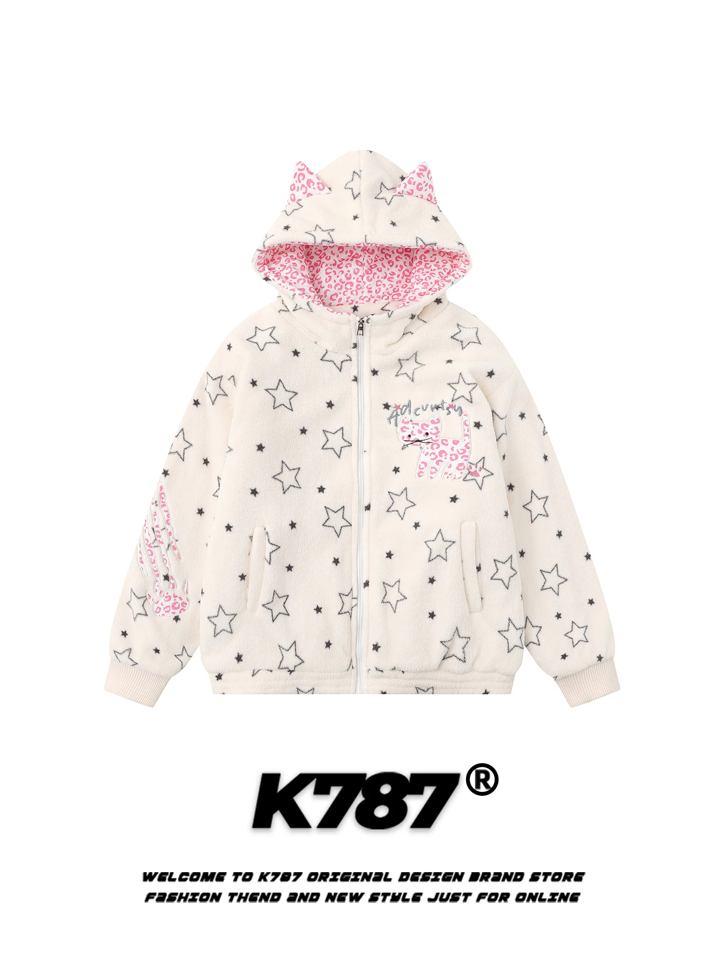 

Куртка K787 в американском ретро-стиле с капюшоном, свободного кроя, теплая, мягкая, на молнии, из полиэстера, весенняя, повседневная