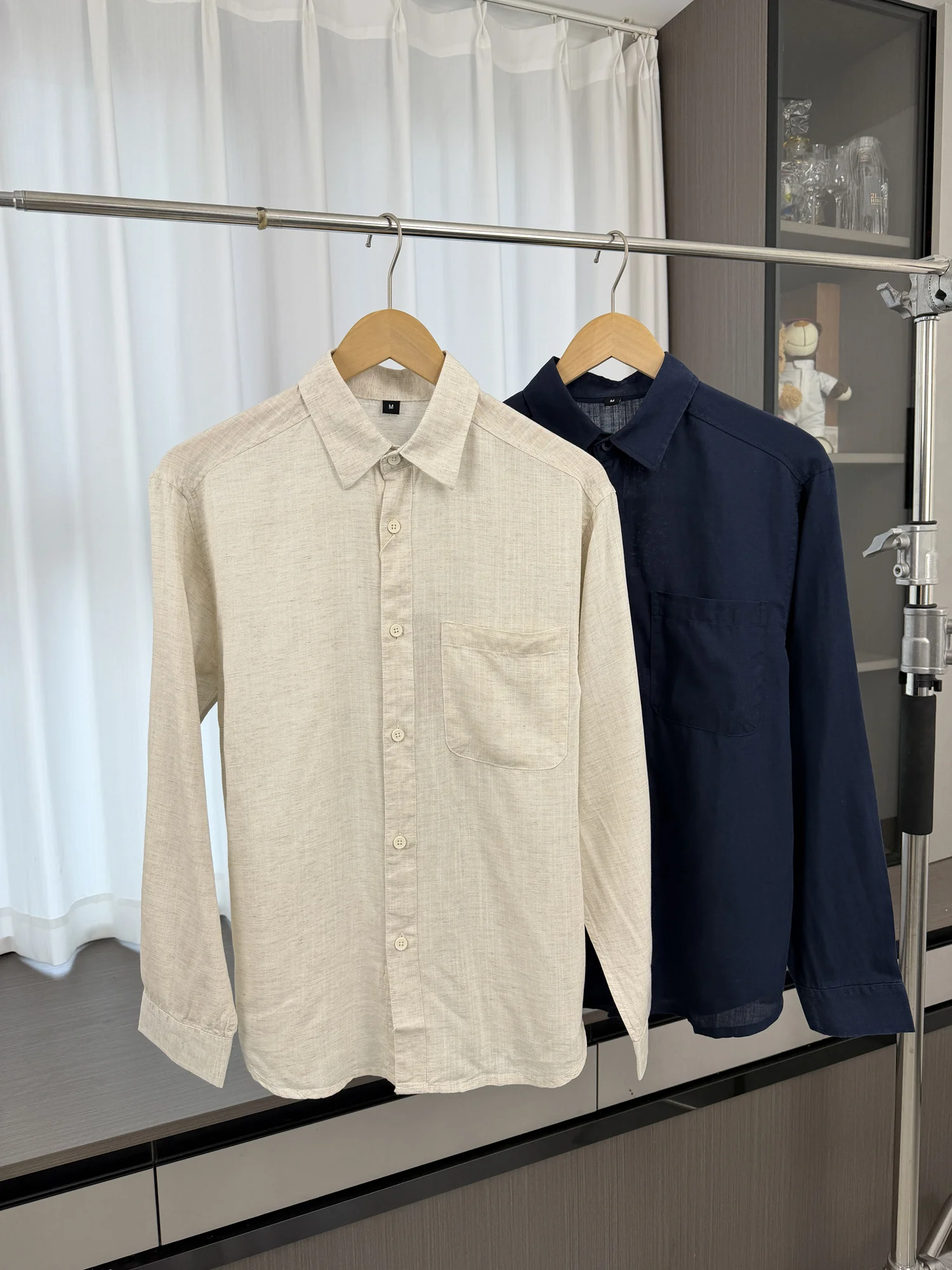 

Linen Blend Long Sve Casual irt Breathable Skin-Friendly Spring Commuter Basic Loose Fit Men's Open Cardigan