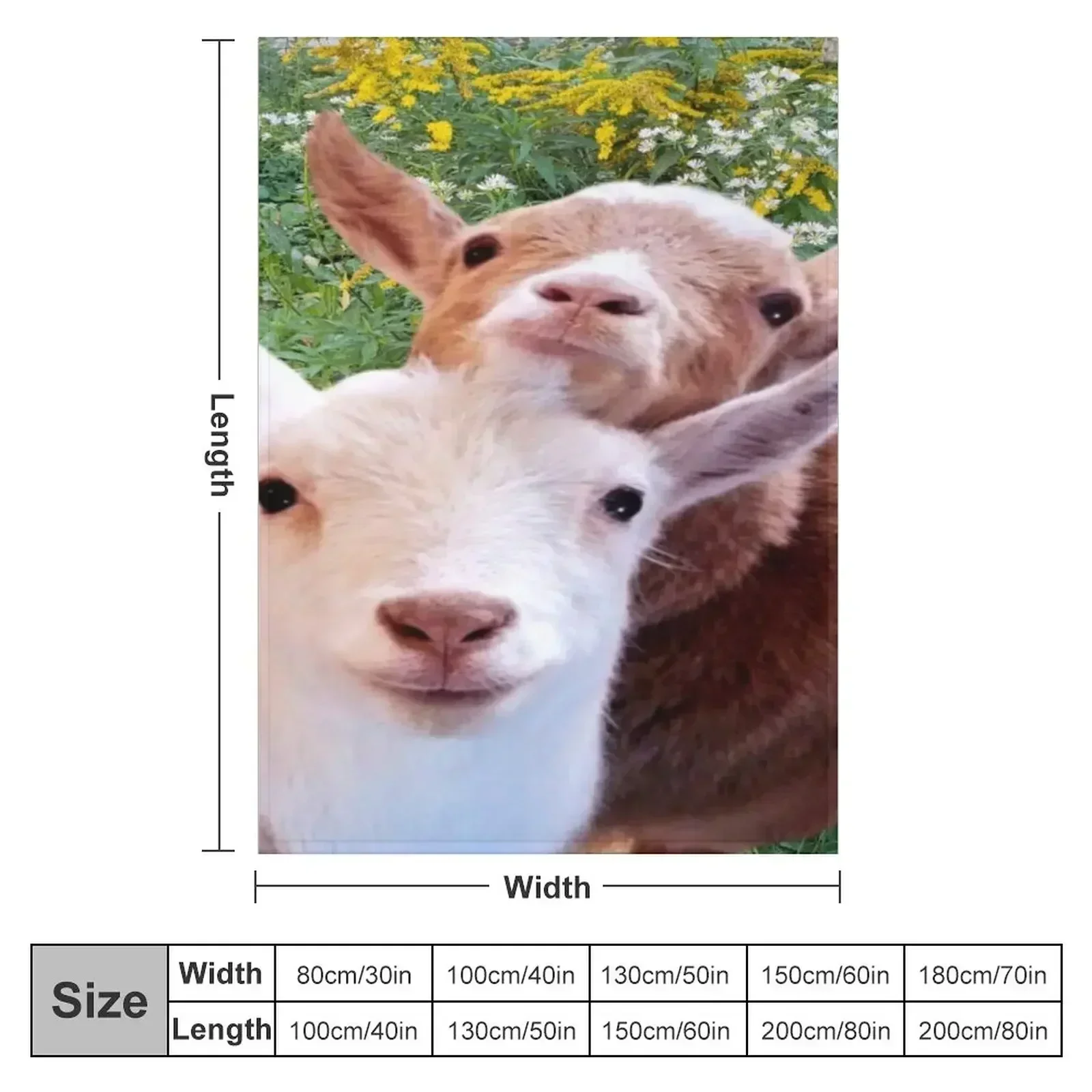 Goats! Throw Blanket couch cozy soft plush fuzzy picnic outdoor blanket