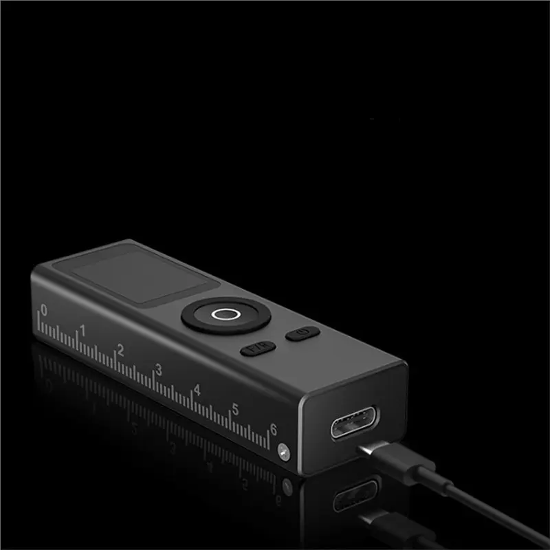 ABEZ Mini Pocket Size Laser Measuring Tool, Keychain Laser Tape Measure, Digital 100Ft,± 2Mm, In/FT/M Metal Body