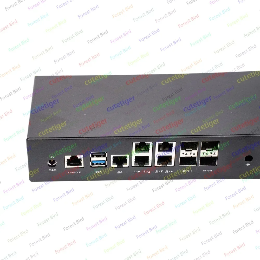 For QOTOM 1U Rack Router Firewall  Q20331G9 Q20332G9 Processor Atom C3758R C3758 AES-NI Mini PC- 5x 2.5G LAN 4x 10GbE SFP+