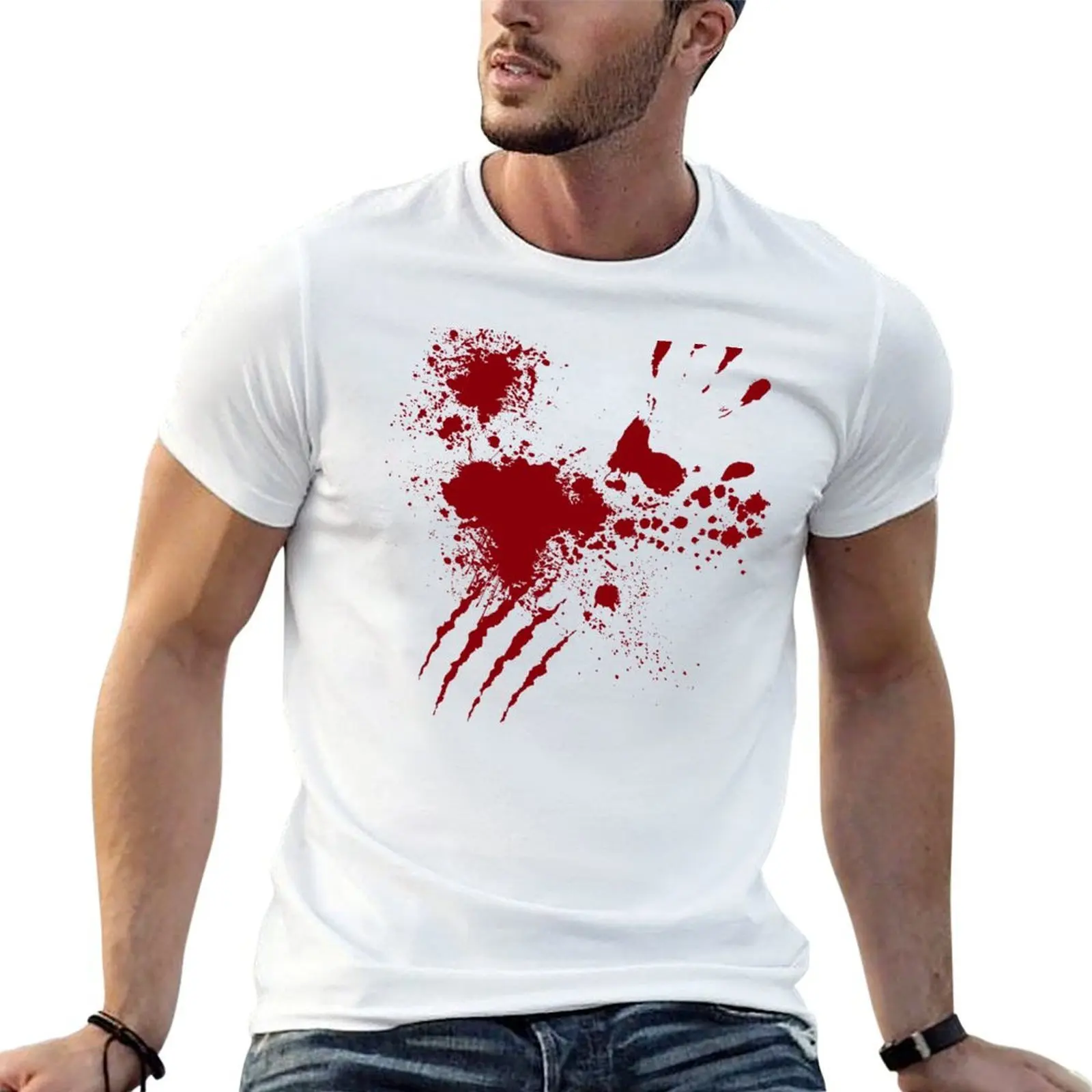 

Halloween blood splatter T-Shirt man t shirts for men casual t shirt man luxury anime t shirts for man T-Shirt