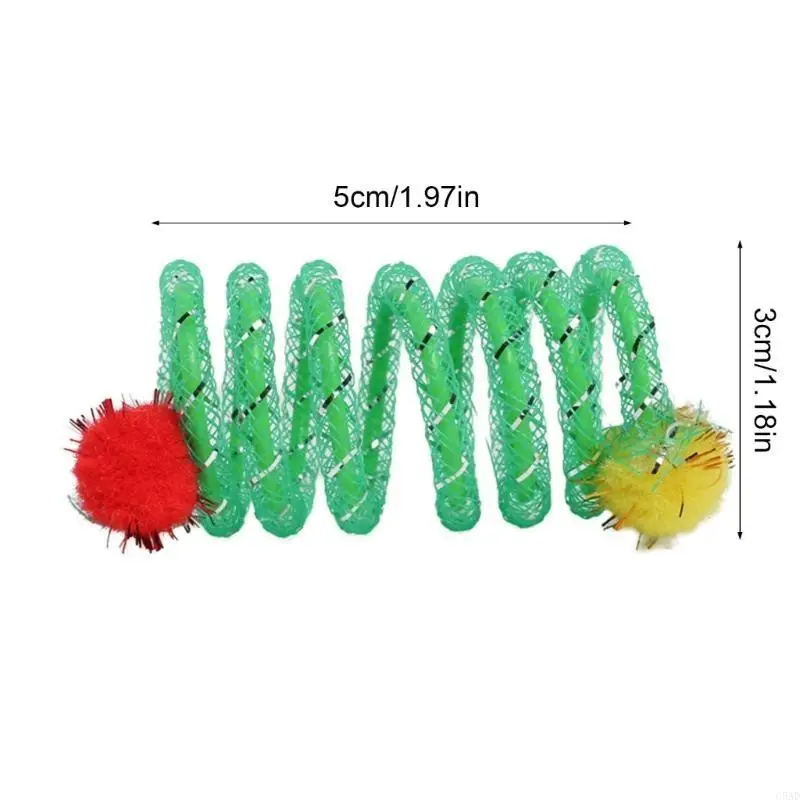 

2Pcs Flexible Colorful Spring Cats Play Toy for Curious and Energetics Pet Toy C5AD