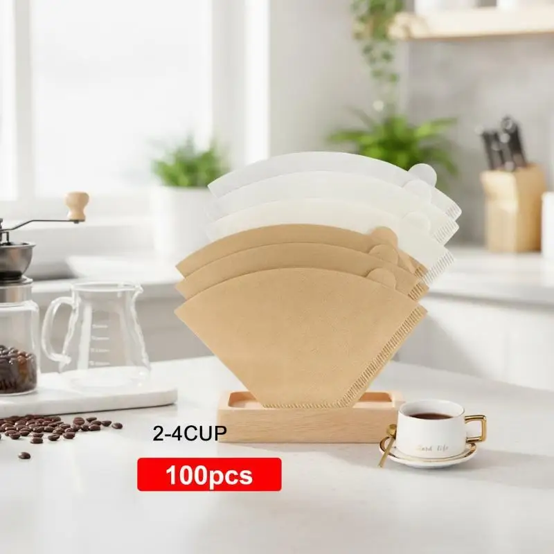 100pcs Environmentally Friendly Log Pulp Paper Coffee Filter Coffee Brewing Filter Bag