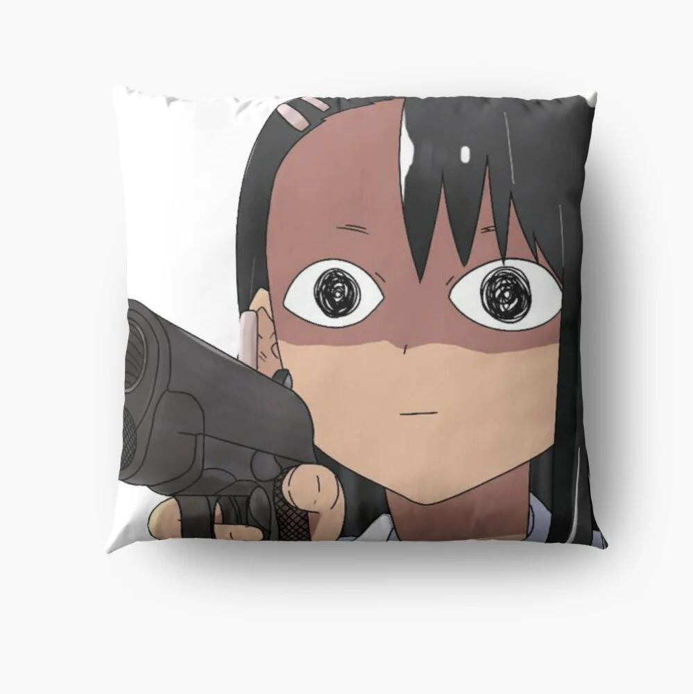 Ijiranaide Nagatoro San Ijiranaide Pattern Pillow Case Fashion Cushion Car Sofa Home Office Decor Gifts Throw Pillows