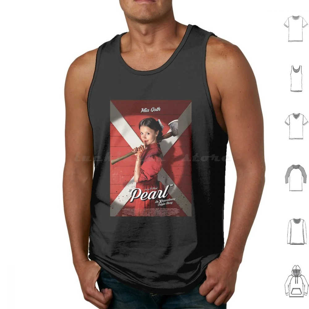 Pearl Thriller 2022 Tank Tops Vest Sleeveless Mia Goth Pearl A24 Movie Ti West Horror Film X Movie Horror Movie Pearl
