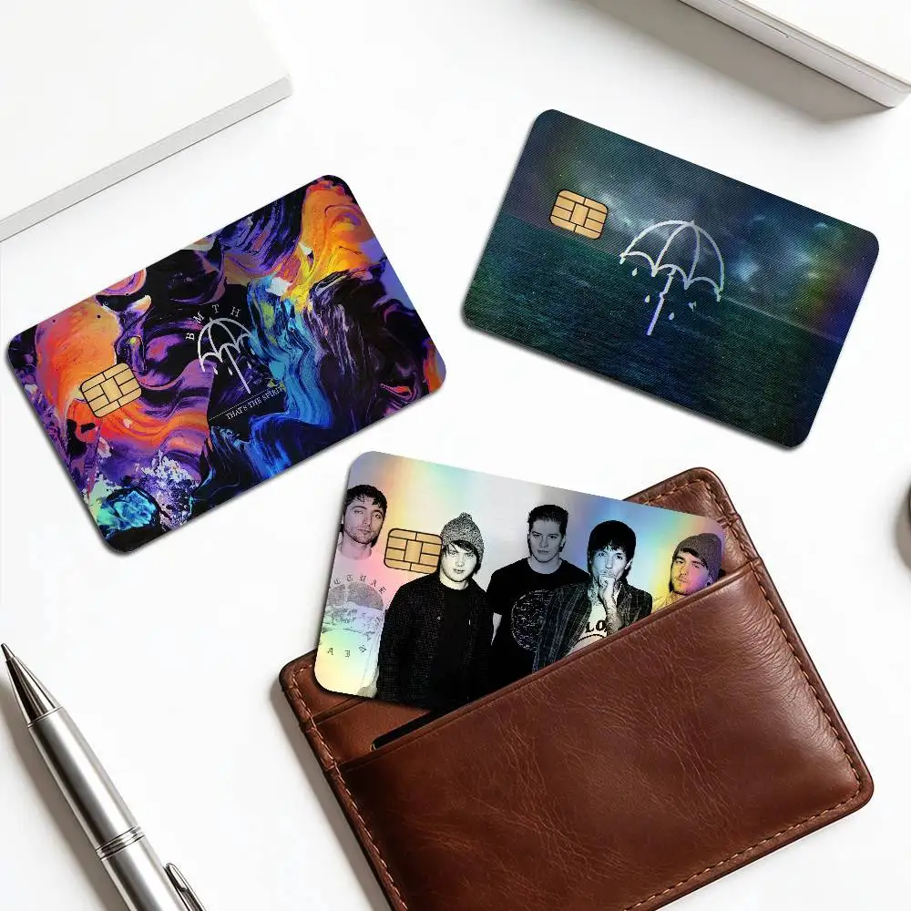 Metalcore Band Bring Me The Horizon Gradient Laser Bank Card Stickers Waterproof Trendy DIY Accessories