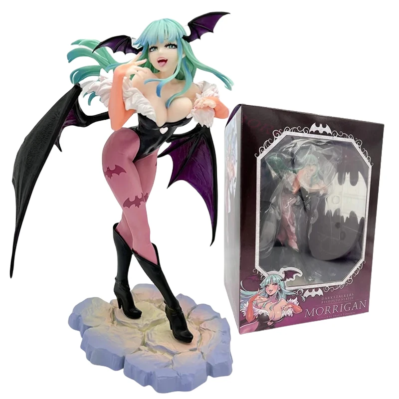 23cm Darkstalkers Bishoujo Morrigan Aensland Sexy Anime Girl Figure Darkstalkers Felicia/Lilith Action Figure Collectible Toys
