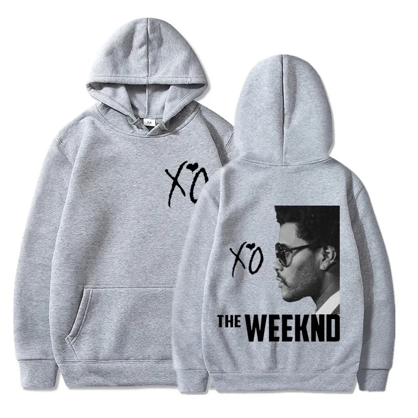 Men\'s Fashion Oversized Pullovers Hoodie The Weeknd XO Albums Print Sweatshirt Unisex Softstyle Vintage Hip Hop Clothing Hoodies