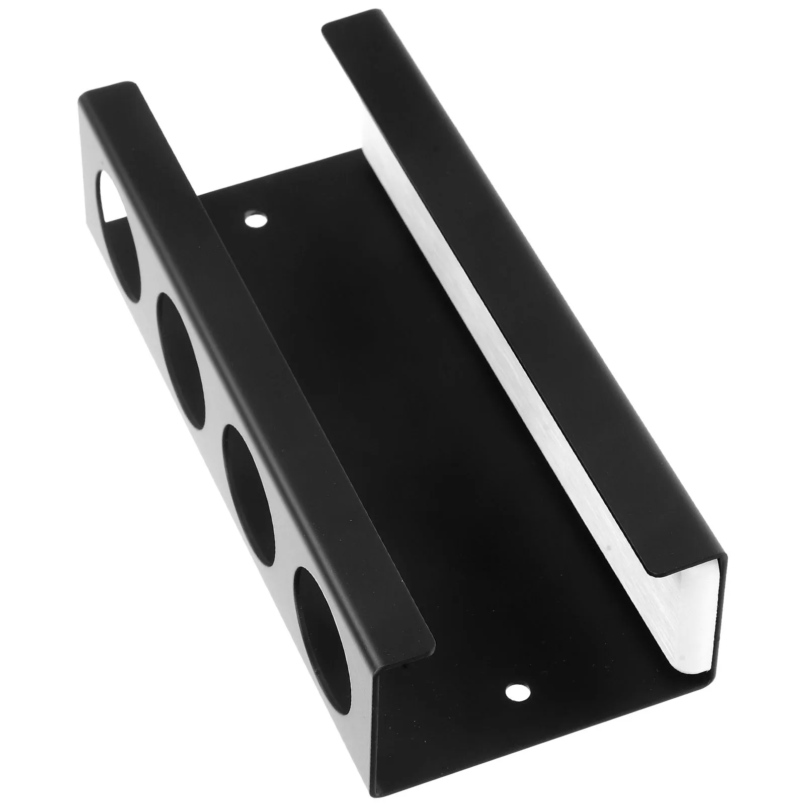 

4 Person Toothbrush Holder Wall Mount Stainless Steel Diatomite Bathroom Toothbrush Holders For Shower Storage Solution Black