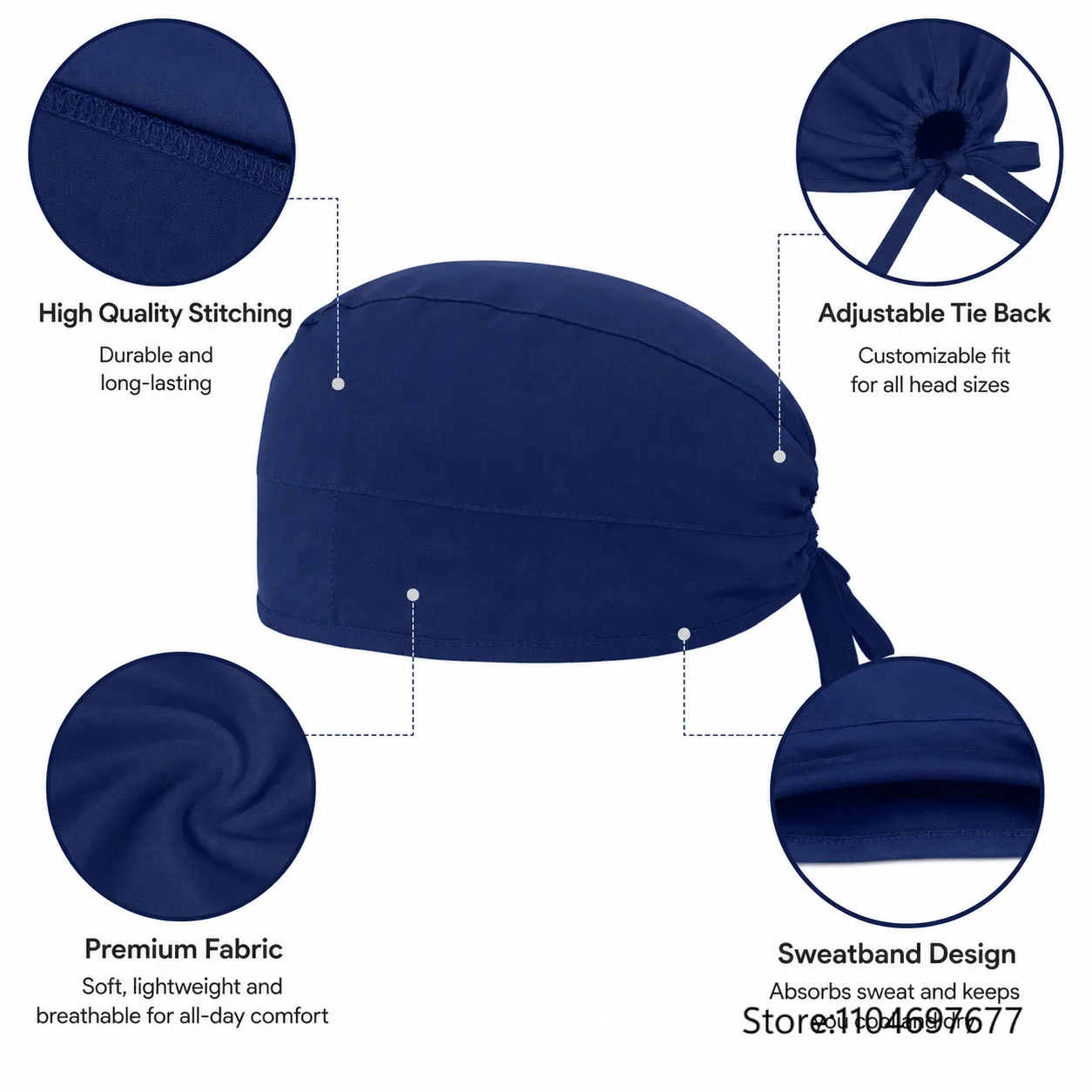 Solid Color Surgeons Hat Medical Cap Nursing Scrub Hats Hospital Clinic Scrub Caps Stretch Chef Sanitary Dental Working Caps