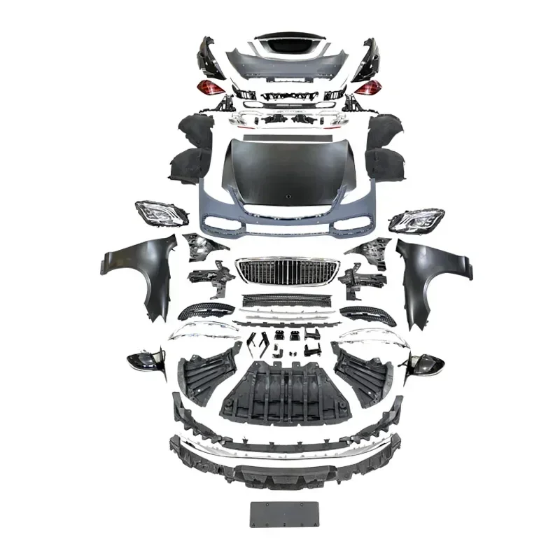 W221 Upgrade to W222 Body Kits for Mercedes Benz W221 S450 S500 S550 to W222 Maybach Headlights Fenders Hood Car Bumper