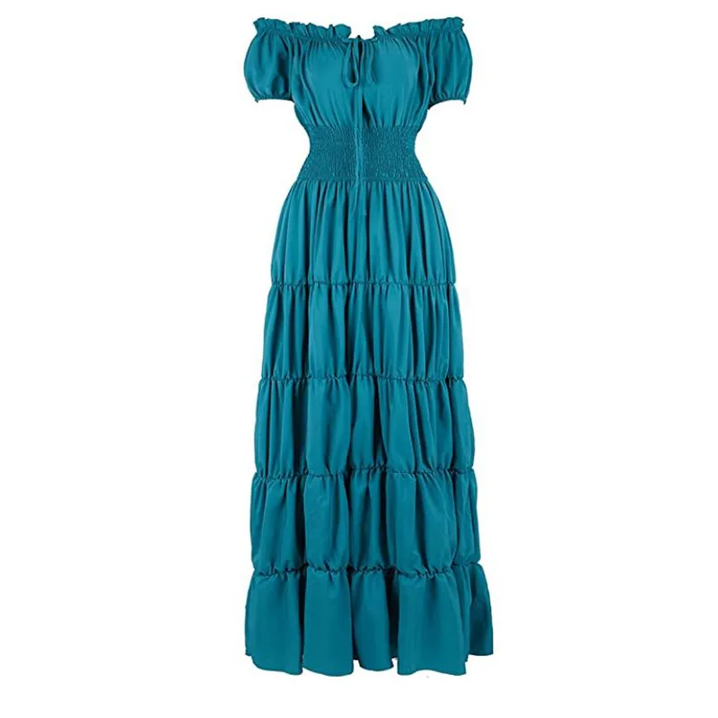 Gonna lunga rinascimentale Costume da piantina di ruolo da donna loween Abbigliamento interno Spettacolo teatrale Vintage Dr di Anhang