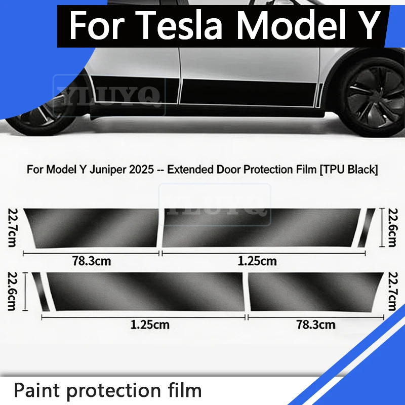 

For Tesla Model Y Juniper Door Protection Film TPU Invisible Car Cover Rear Door Paint Scratch Guard Car Modification
