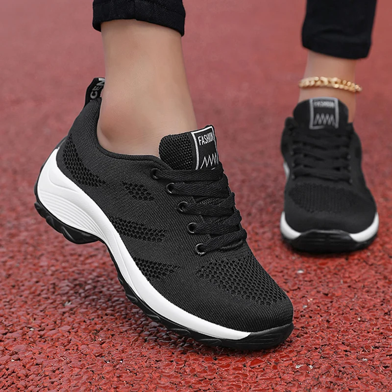 Fashion Women Sneakers Comfortable Summer Hiking Soft Soled Mesh Surface Casual Jogging Vulcanized Shoes for Women Tennis Female