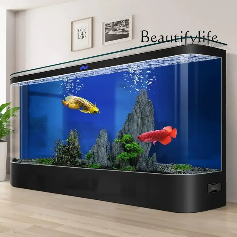 

C40 Large Glass Goldfish Tank, Living Room, Household Floor To Wall, Back Filter, Ecological Circulation Aquarium