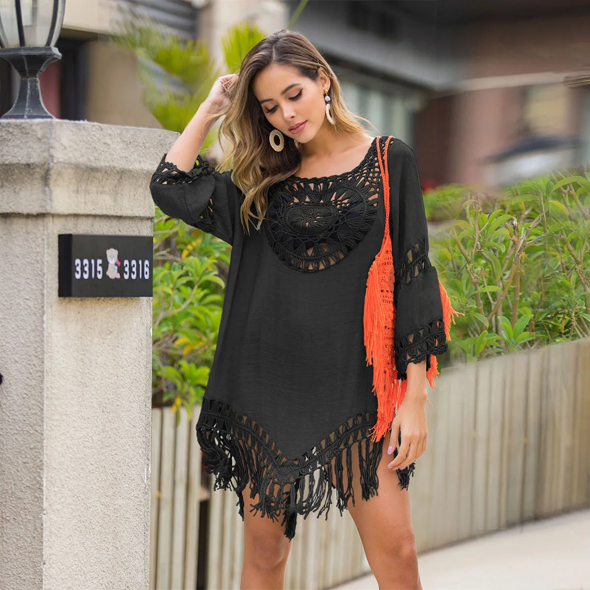 Vestido de playa para mujer - Túnica de traje de baño liviana - Envoltura de traje de baño de verano - Cubierta de capa de baño para piscina y playa