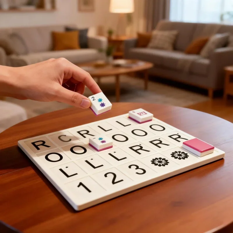 Portable Training Board For Mahjong Practice Board Decoration With 24 Slots Is Used For Strategy Learning And Skill Improvement