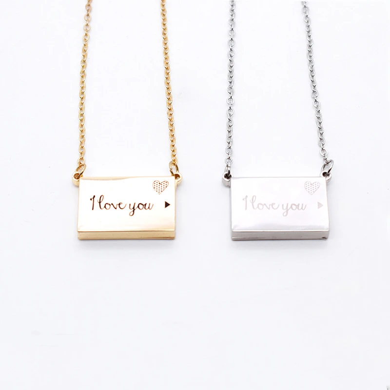 Free Shipping 20pcs/Lot Sublimation Blank Drawer Valentine's Day Necklace Printing New DIY Gift