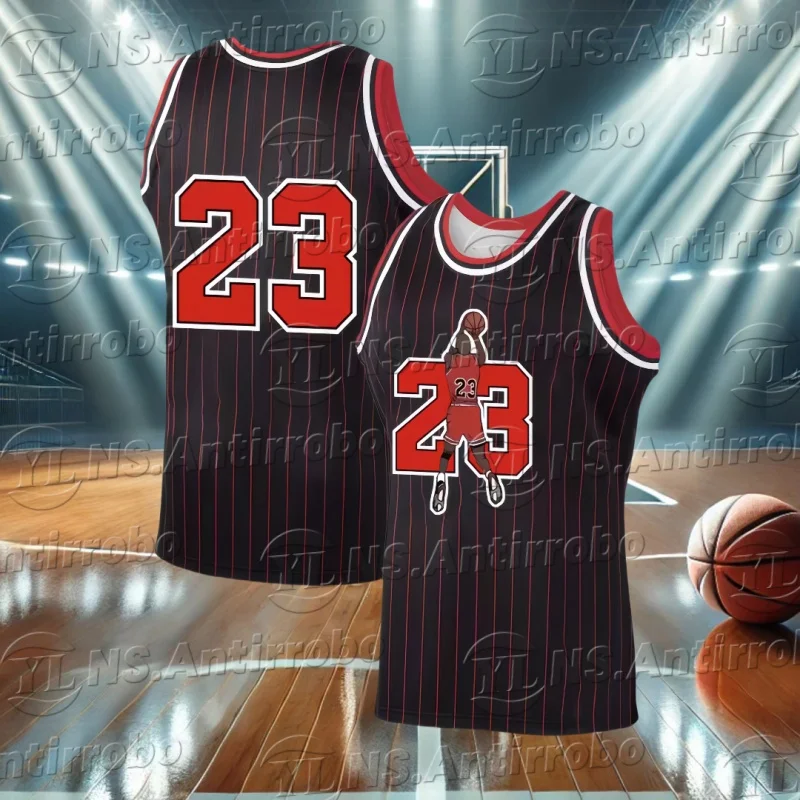 

25-26 Summer Number 23 Printed Chicago Tank Top Kids Basketball Jersey Men Sports Sleeveless T-Shirt Clothing Casual Streetwear