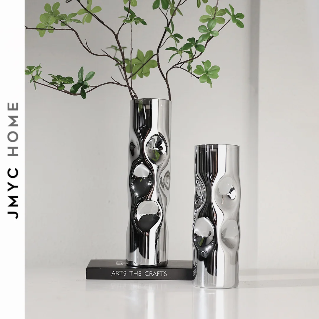 

Modern Luxury Glass Vase Decoration Home, Living Room, Tea Table, Entrance Cabinet, Silver Restaurant Flower Ware