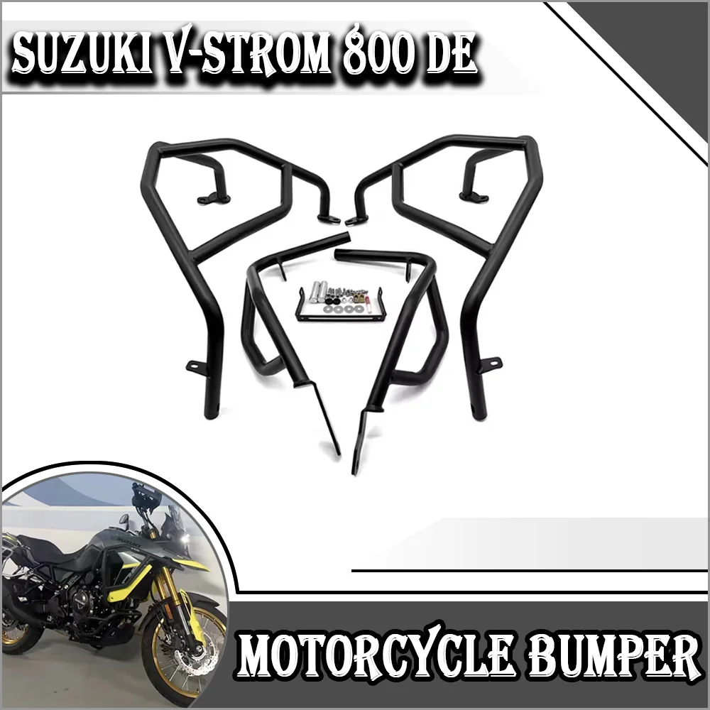 

800DE защита двигателя из нержавеющей стали, дорожные защитные дуги, подходят для SUZUKI V-STROM 800 DE 2024, защитный бампер для рамы мотоцикла