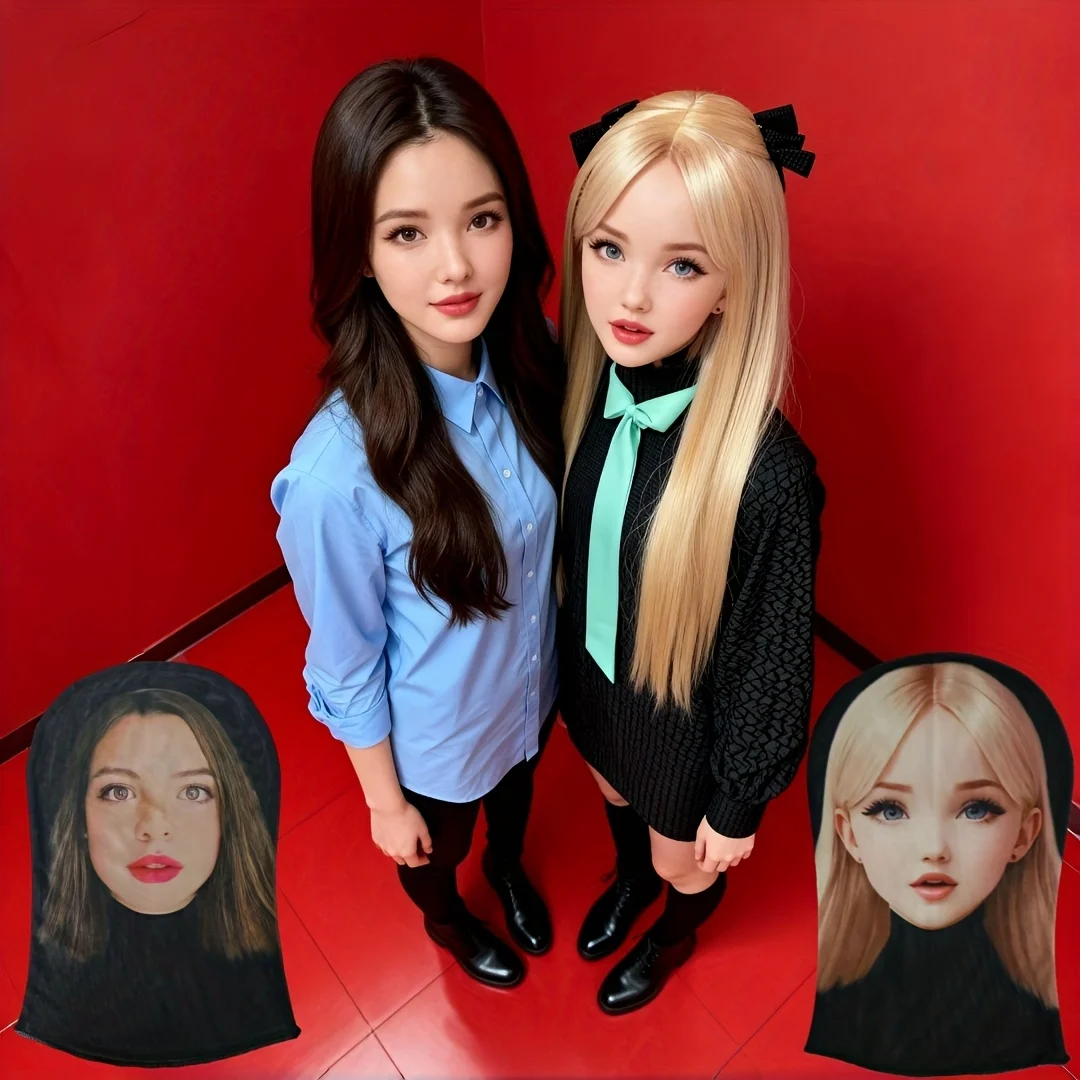 Couvre-chef en direct pour les fêtes de cosplay de personnages d'anime, équipement respirant et lavable, masque de fête réaliste