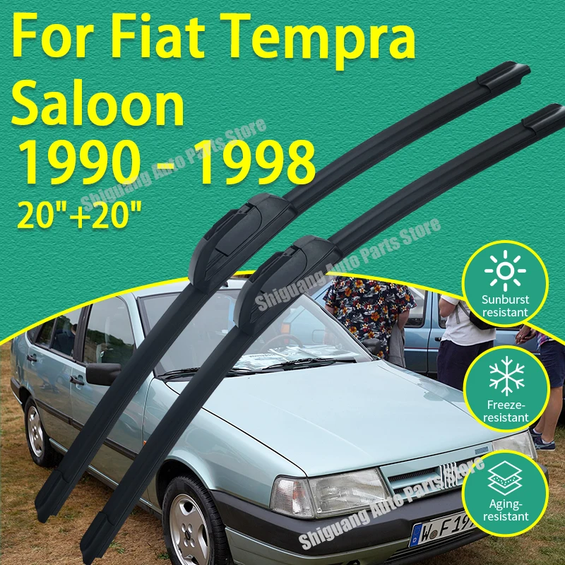 Limpiaparabrisas Delanteros con Revestimiento de Silicona para Fiat Tempra Saloon 1990-1998, Accesorios para Limpiaparabrisas, Escobillas para Parabrisas 1997 1996