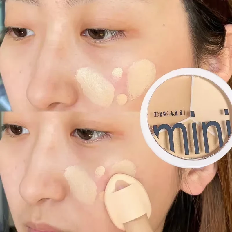 1Pc Highlighter Palette Cream Matte Brightening Contour Concealers Dual Pan Natural Dewy Finish for Face Slimming Essential Skin