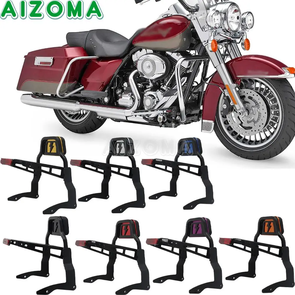 Motorcycle SissyBar Rack For Harley Touring Electra Glide Standard FLHT FLHTP Revival FLH Highway King FLHFB Detachable Backrest