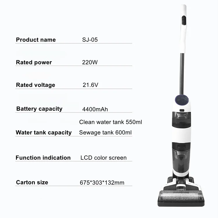 JESP Intelligent Floor Scrubber Suction and Mopping Integrated High-efficiency Vacuum Cleaner