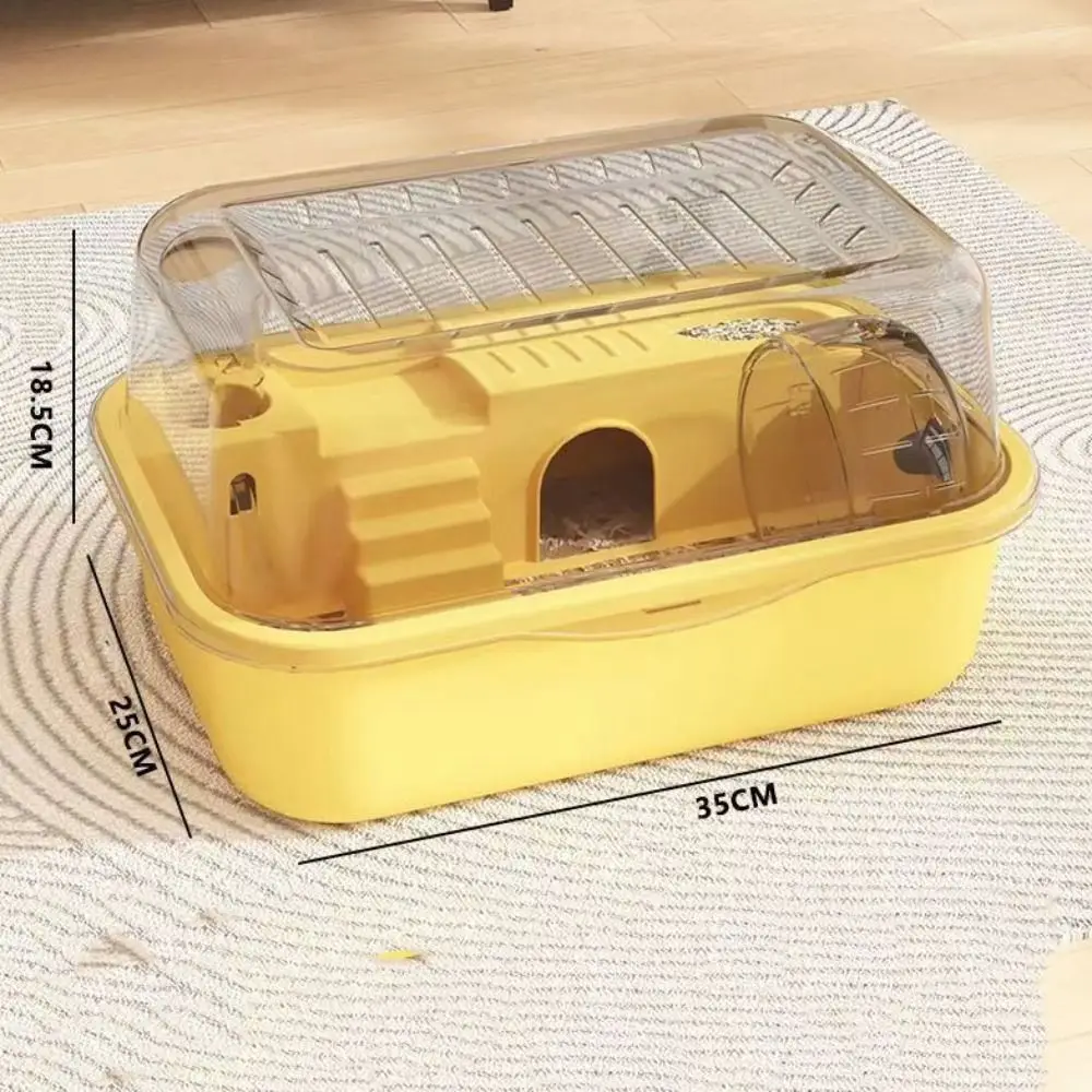 Fashion Double Layer Hamster Cage Portable Transparent Small Animal Habitat House Mice Guinea Pigs Pet House
